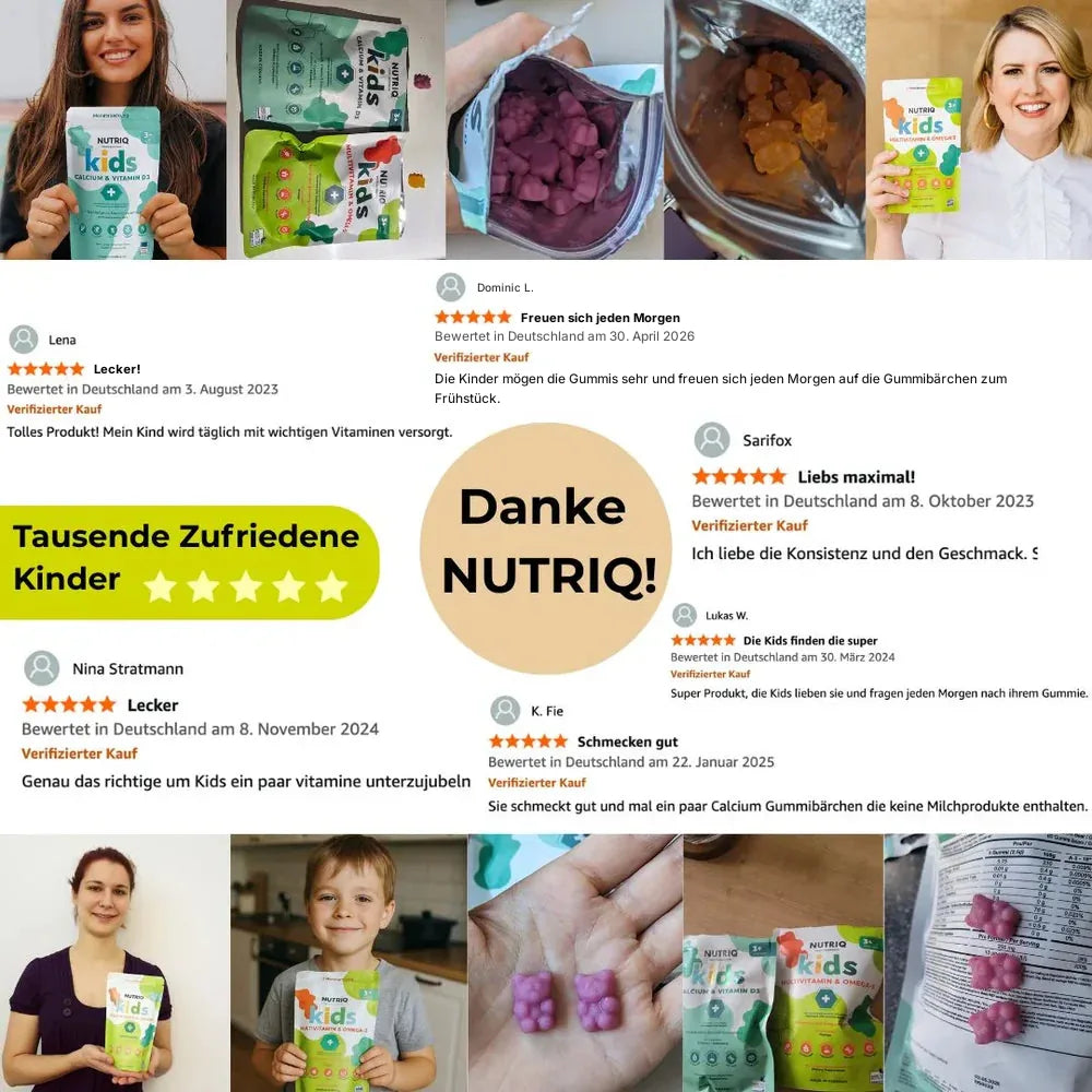 NUTRIQ Kids Calcium & Vitamin D3 Gummies für starke Knochen, Zähne und Wachstum bei Kindern, Produktbild 8