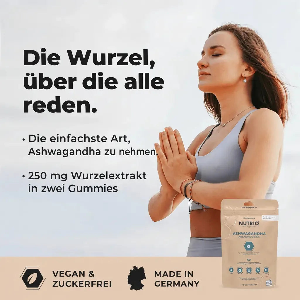 NUTRIQ Ashwagandha Gummies bei Stress, für Schlaf, innere Ruhe und die Abendroutine, Produktbild 5