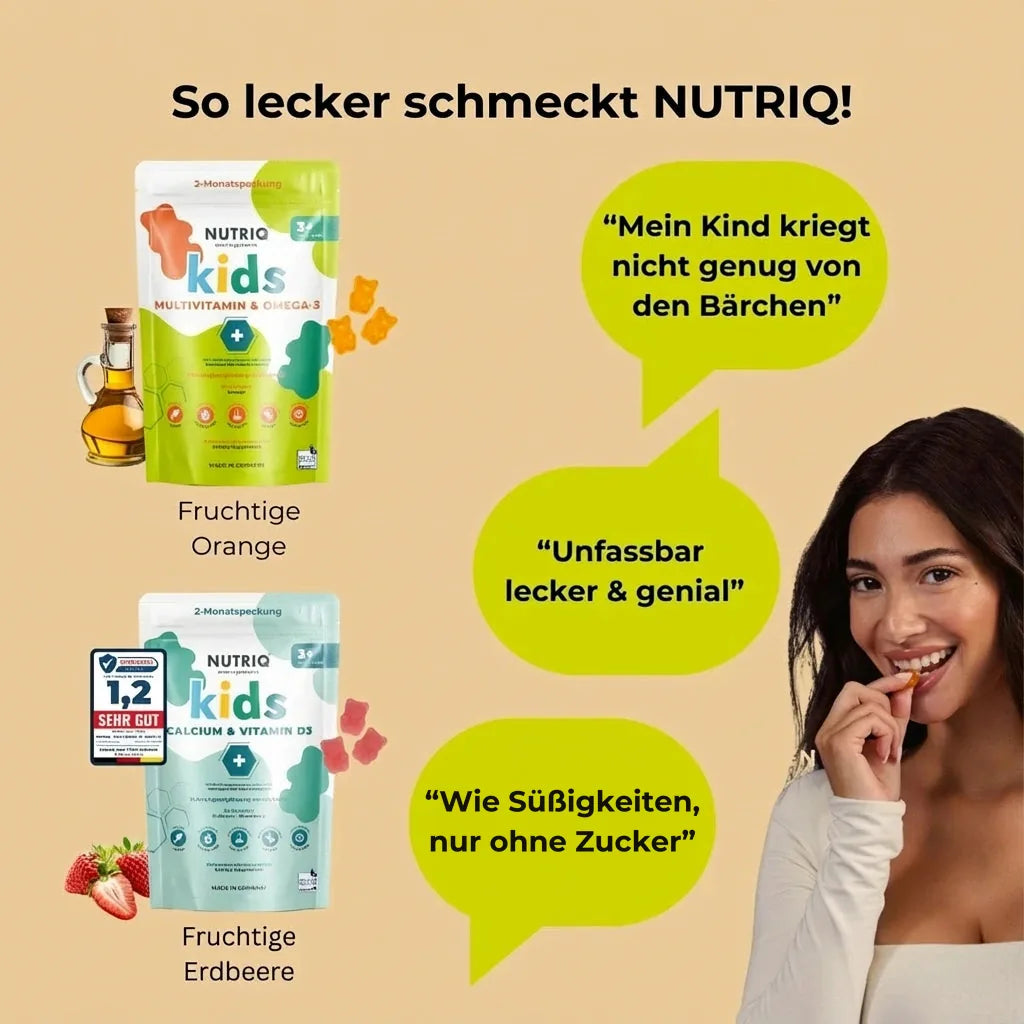 NUTRIQ Kids Complete Set: Kinder Vitamine für Immunsystem, Konzentration, Knochen und Wachstum, Produktbild 10