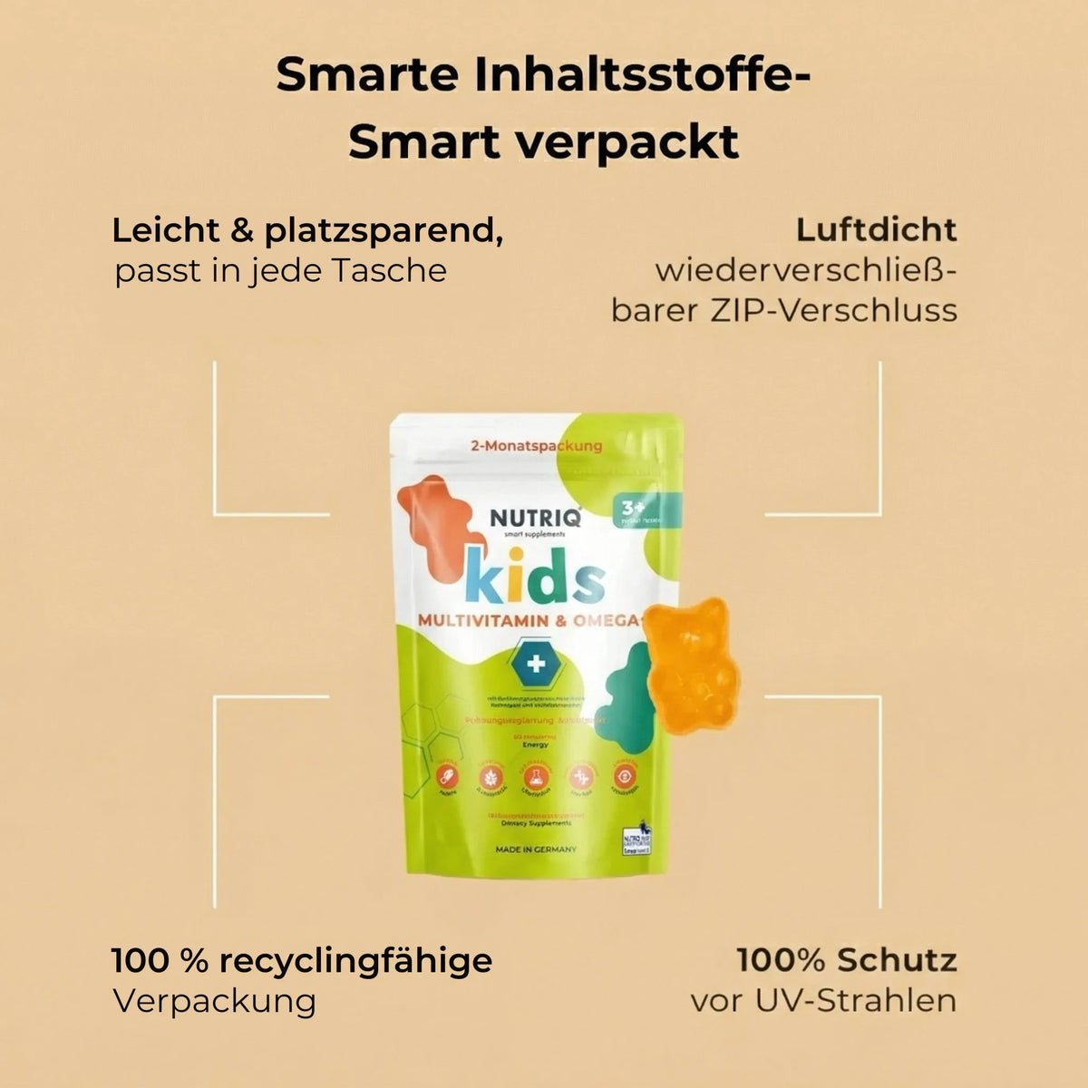 NUTRIQ Kids Complete Set: Kinder Vitamine für Immunsystem, Konzentration, Knochen und Wachstum, Produktbild 11