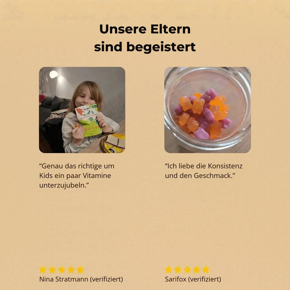 NUTRIQ Kids Multivitamin & Omega-3 Gummies für Konzentration, Immunsystem und Wachstum bei Kindern, Produktbild 10