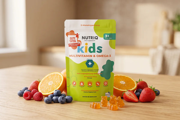 NUTRIQ Kids Multivitamin & Omega-3 mit Orangen und Beeren