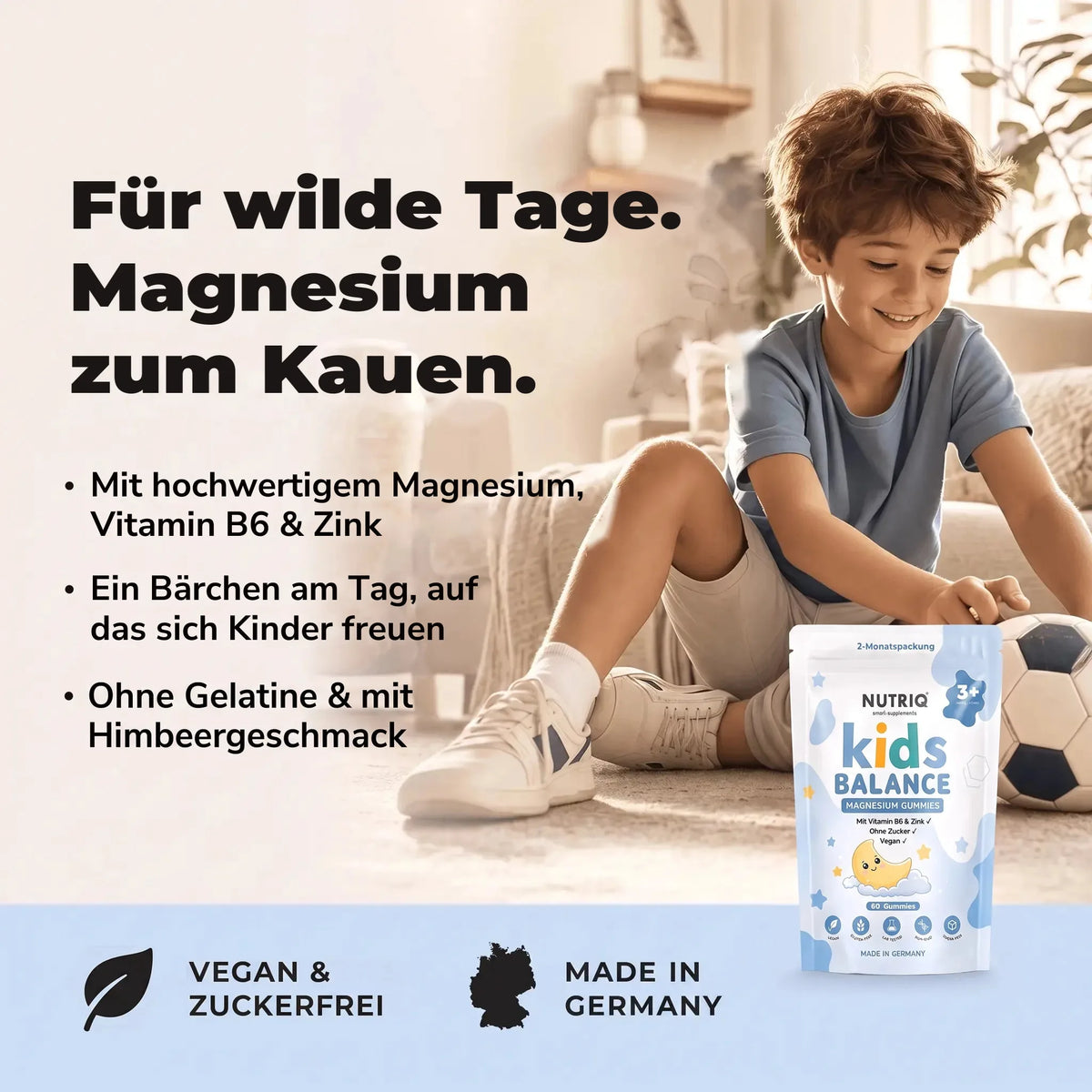 NUTRIQ Kids Balance Magnesium Gummies für besseren Schlaf und innere Ruhe bei Kindern, Produktbild 2